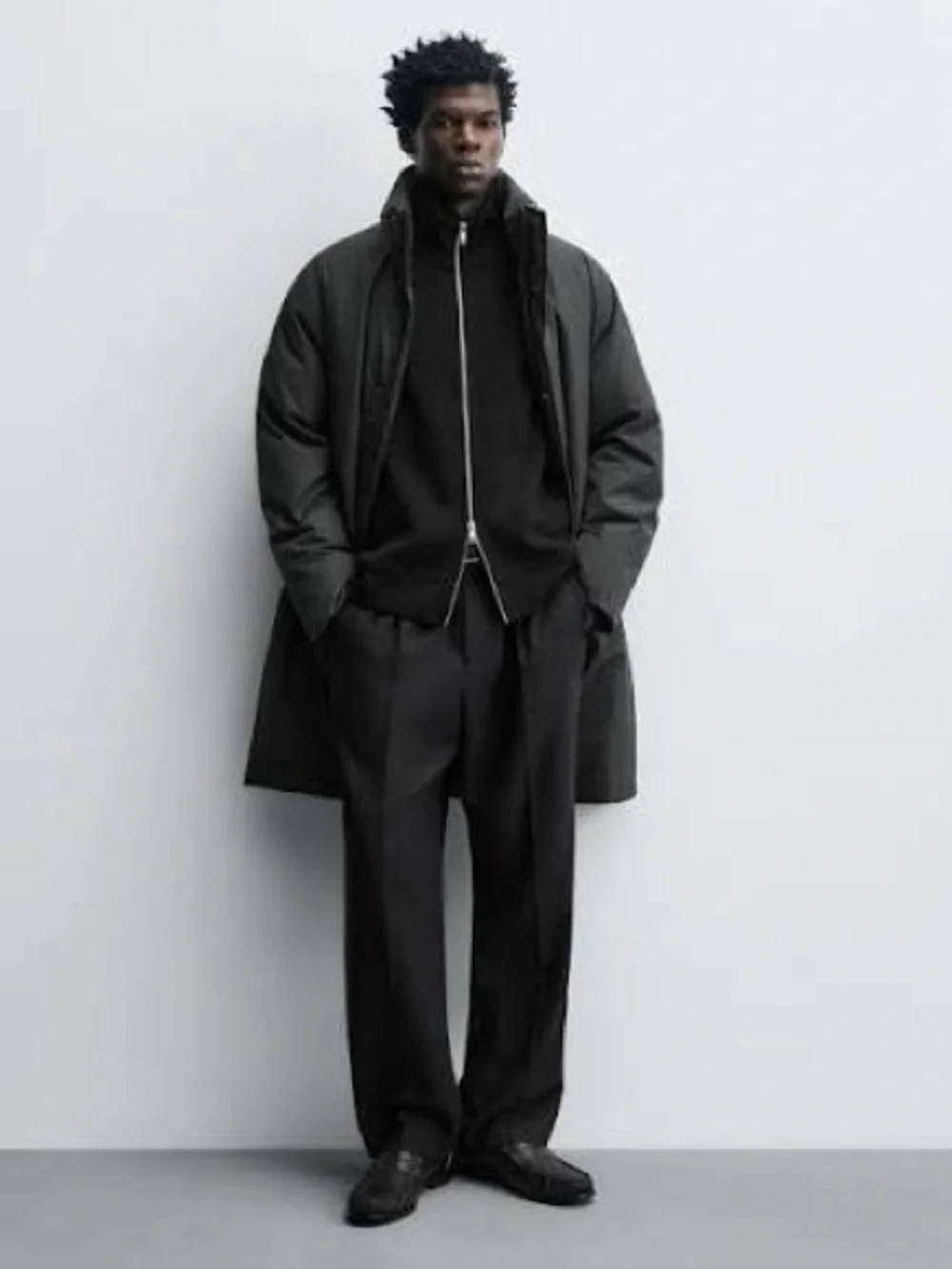Zara Men’s Long Thick Puffer Coat